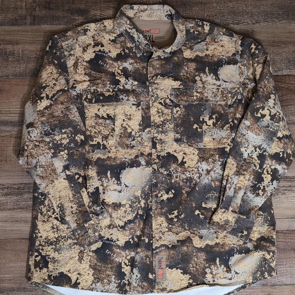 RedHead Silent-Hide Prairie Camouflage Hunting Shirt Cotton Blend 2XL